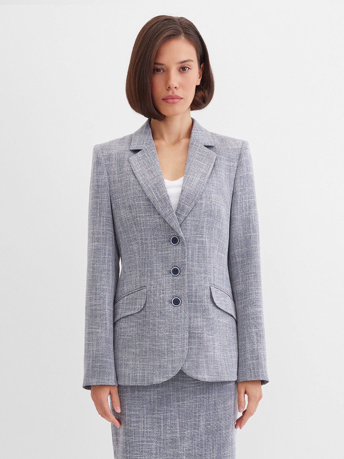 Пиджак меланжевый в классическом стиле