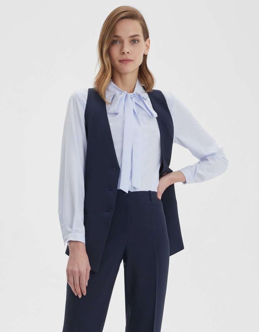 Блузка с декоративным галстуком - купить в Dress Code