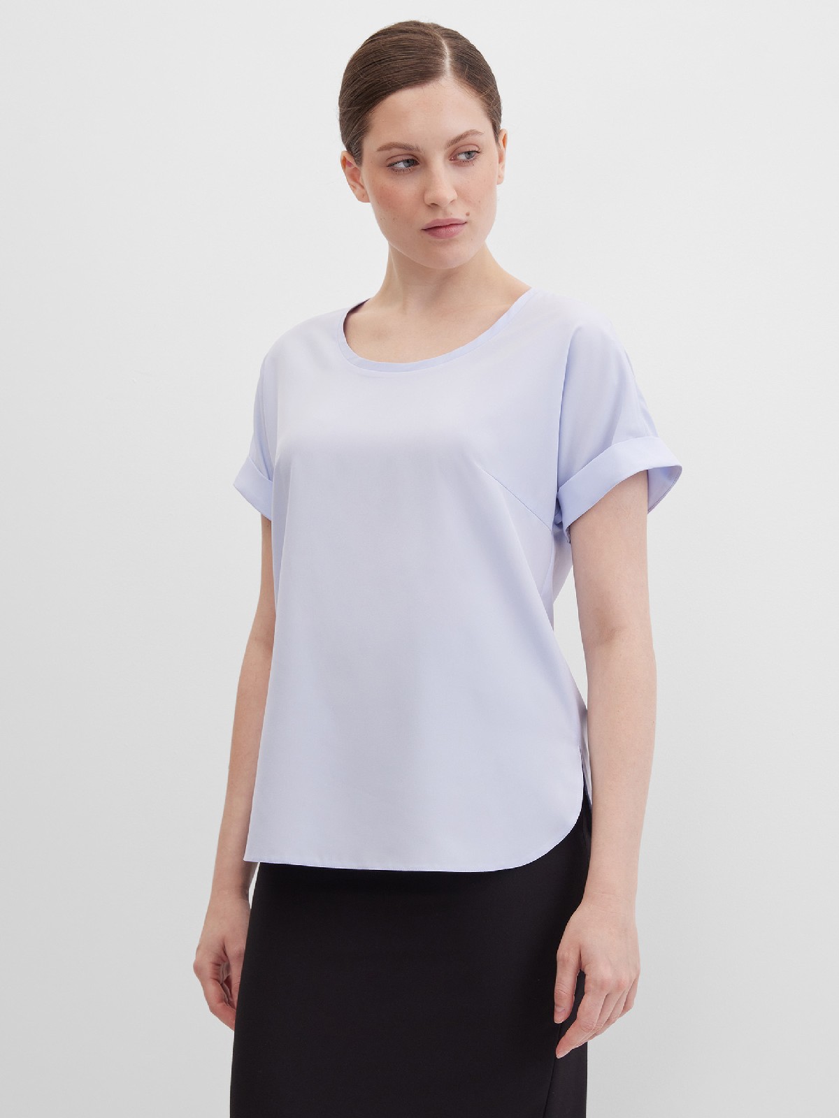 Блуза с коротким цельнокроеным рукавом