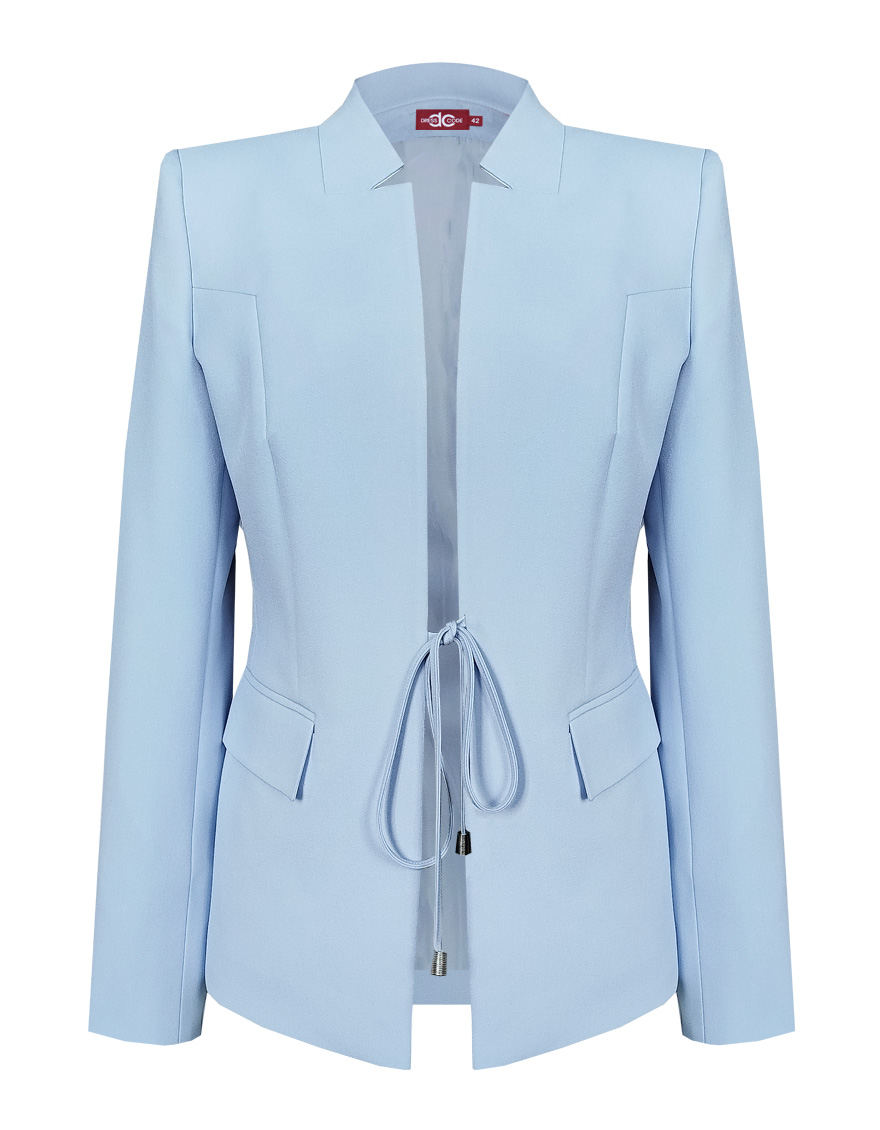 Пиджак без пуговиц на завязках
