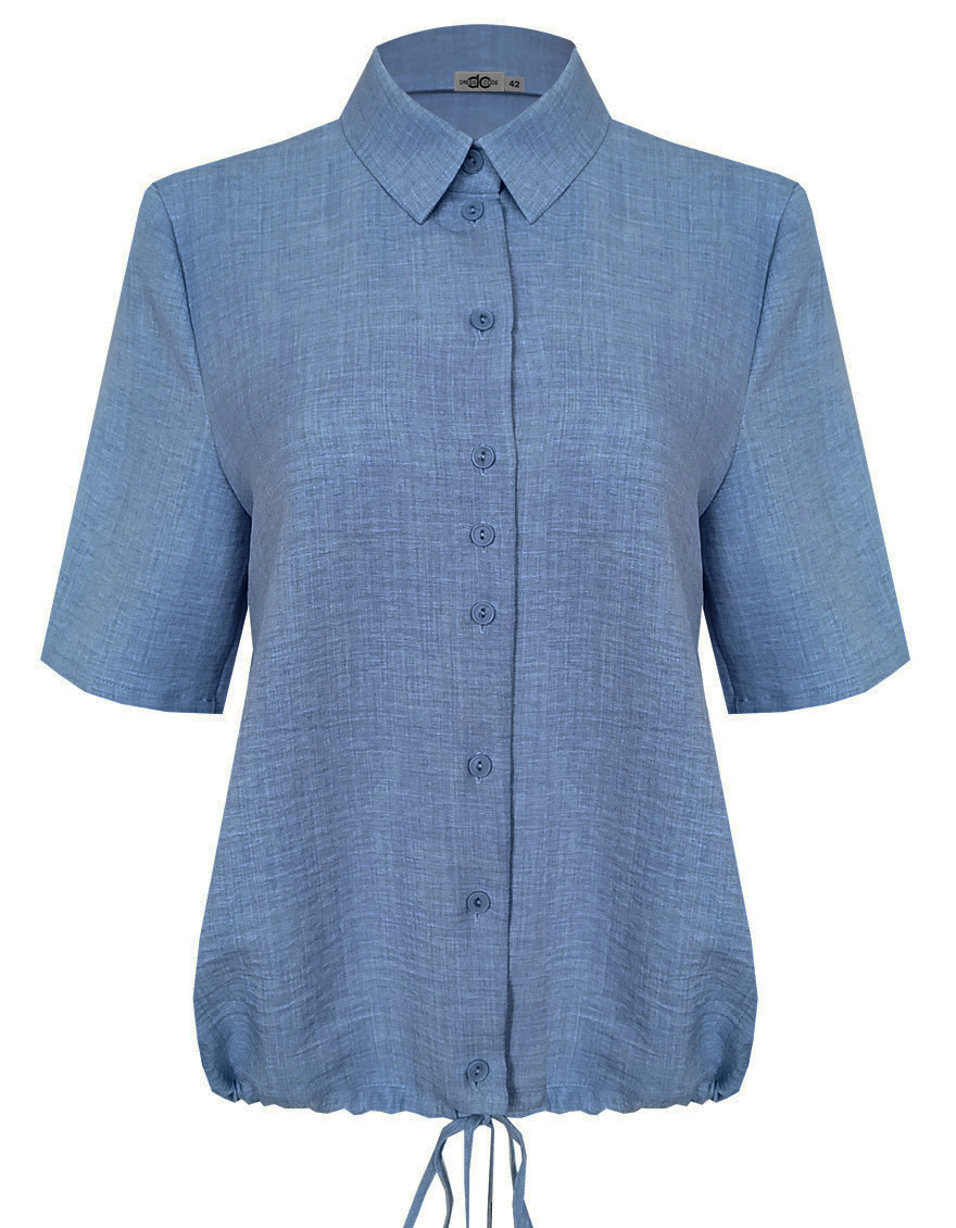 Блузка с короткими рукавами и кулиской по низу