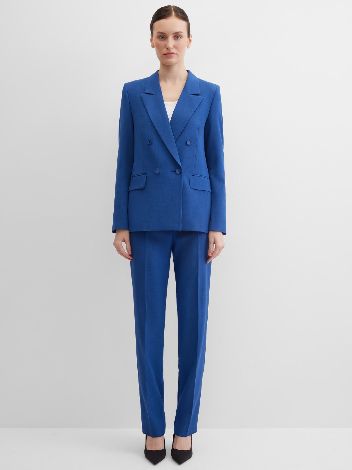 Брюки классические  удлиненные без карманов