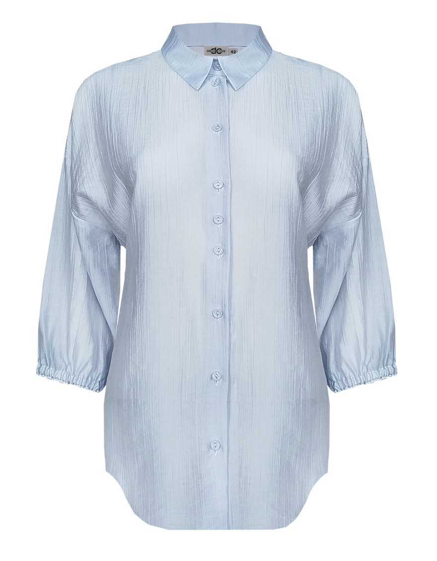 Блузка свободного силуэта с рукавом на резинке