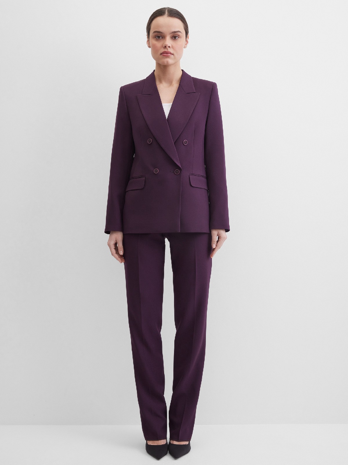 Брюки на резинке  удлиненные без карманов