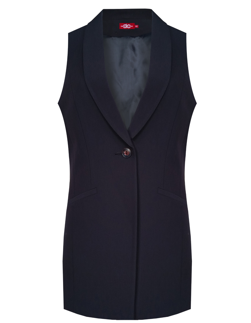 Жилет удлиненный без рукавов