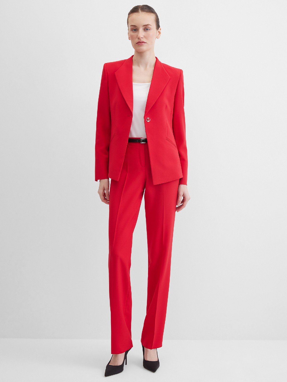 Брюки на резинке  удлиненные без карманов