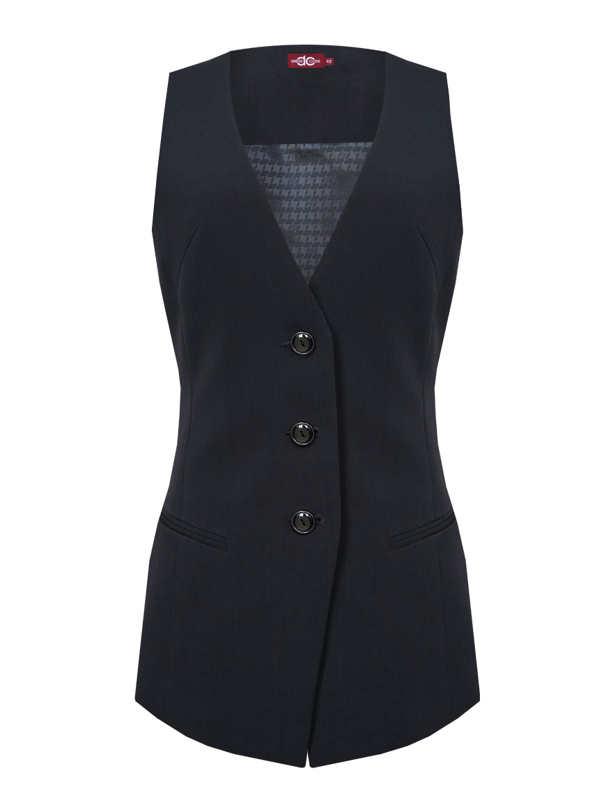 Жилет средней длины на подкладке