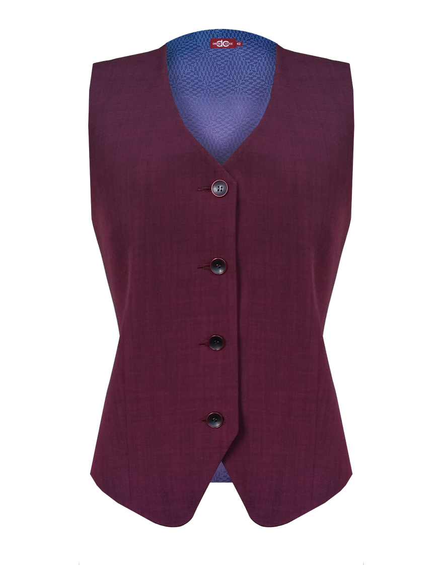 Жилет комбинированный из двух видов ткани