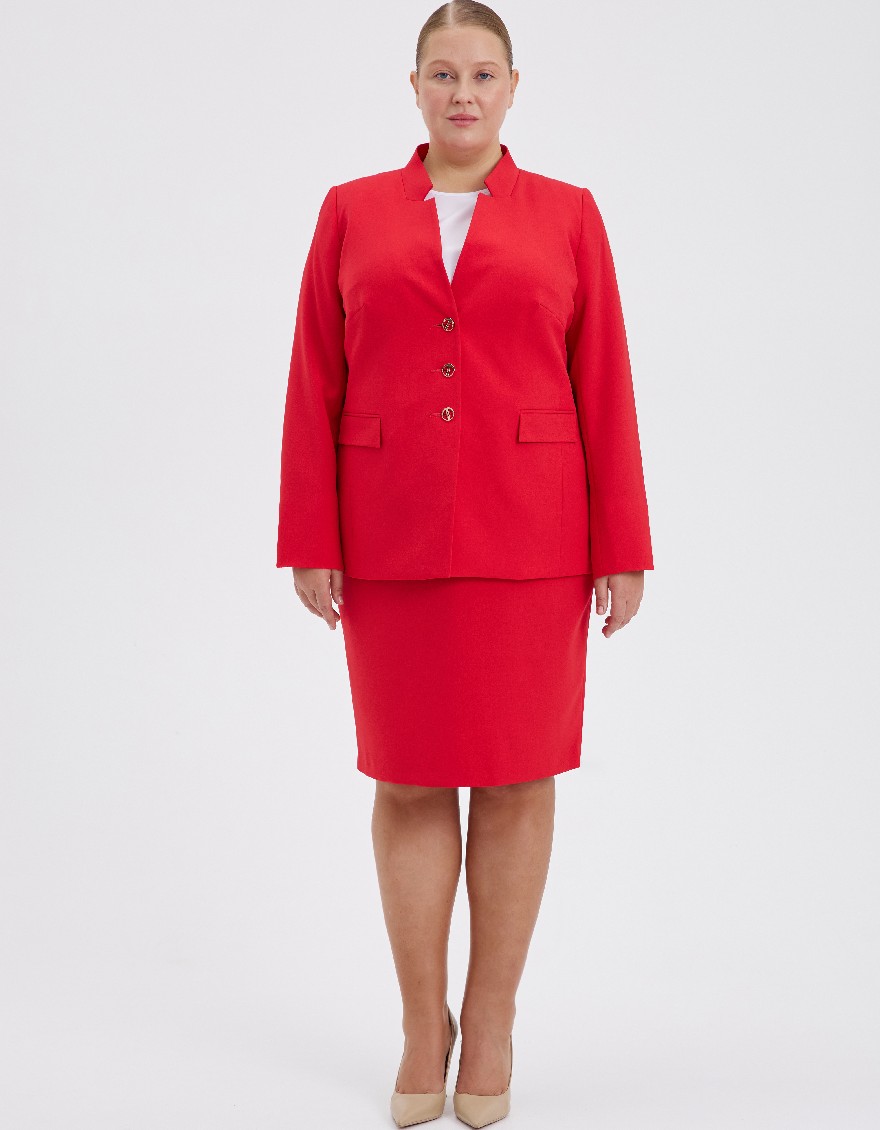 Юбка классическая plus-size миди
