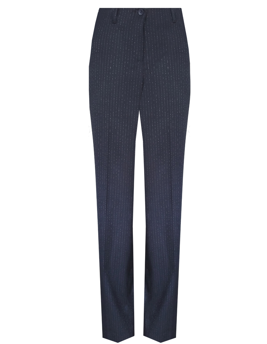 Брюки на резинке  удлиненные в мерцающую полоску