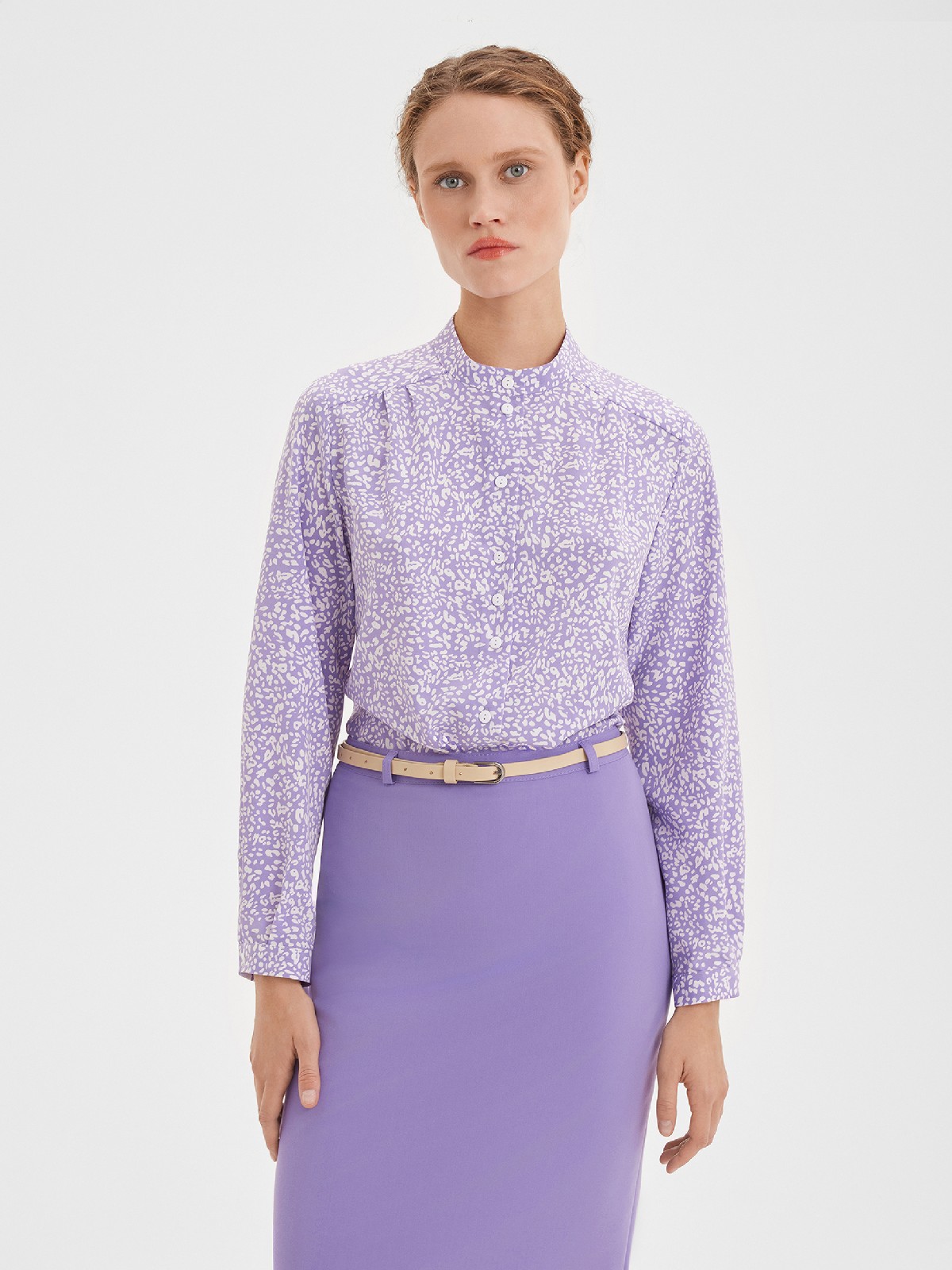 Блузка с нежным принтом