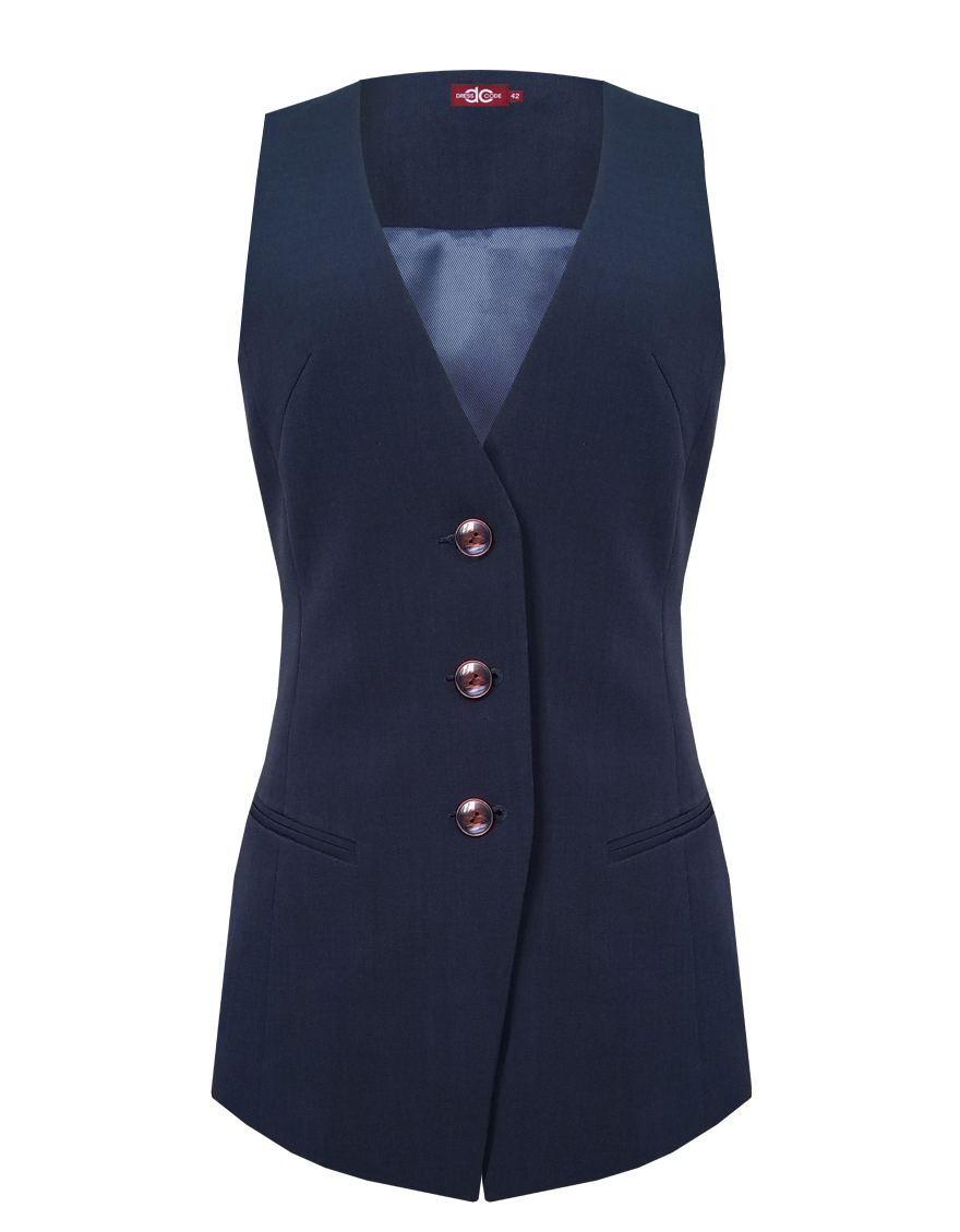 Жилет средней длины на подкладке