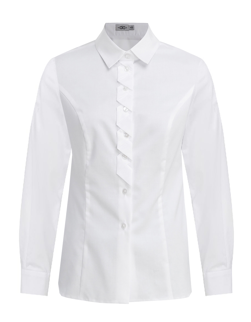 Блуза-сорочка белая с длинным рукавом
