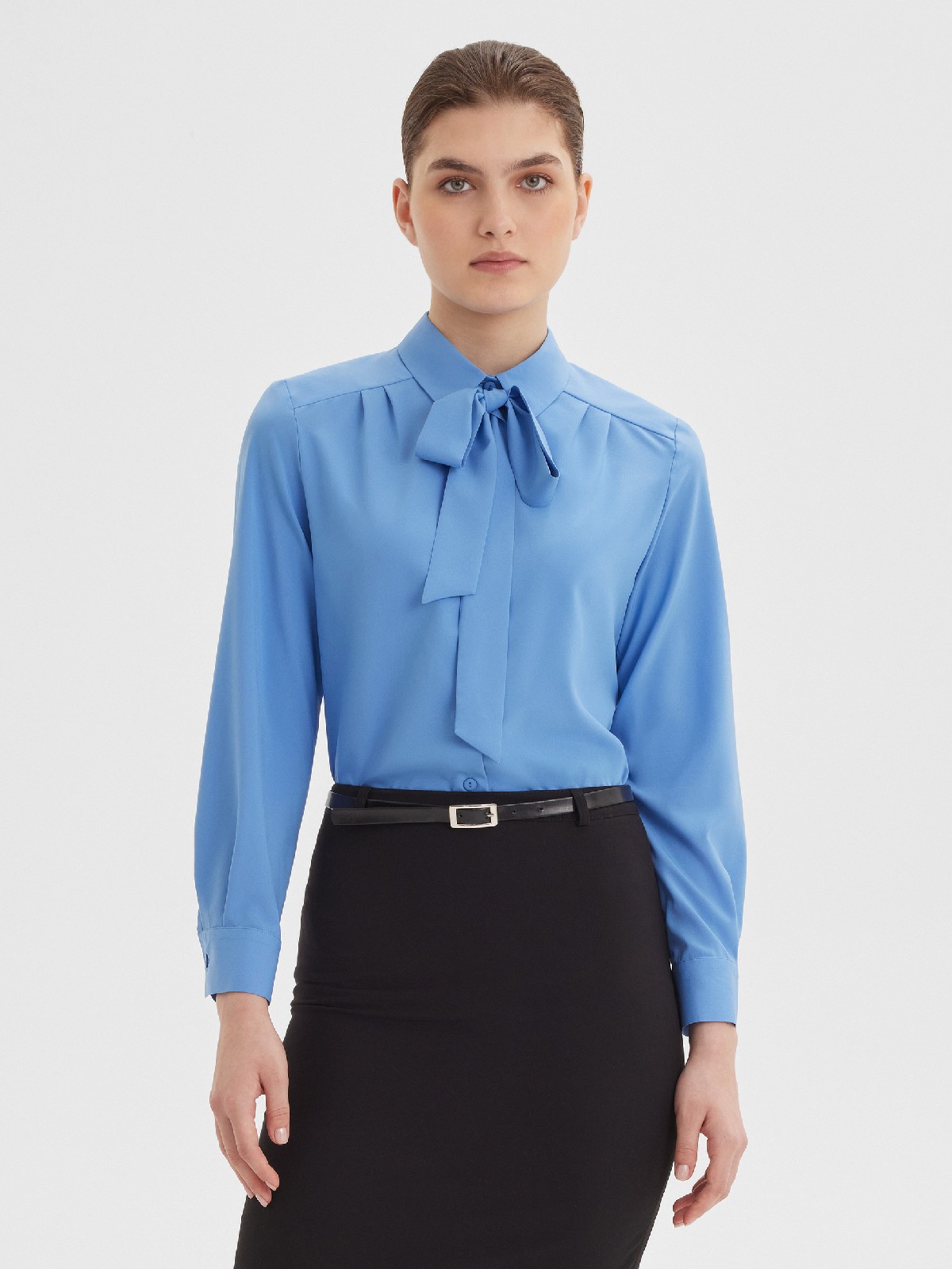 Блузка со съемным галстуком