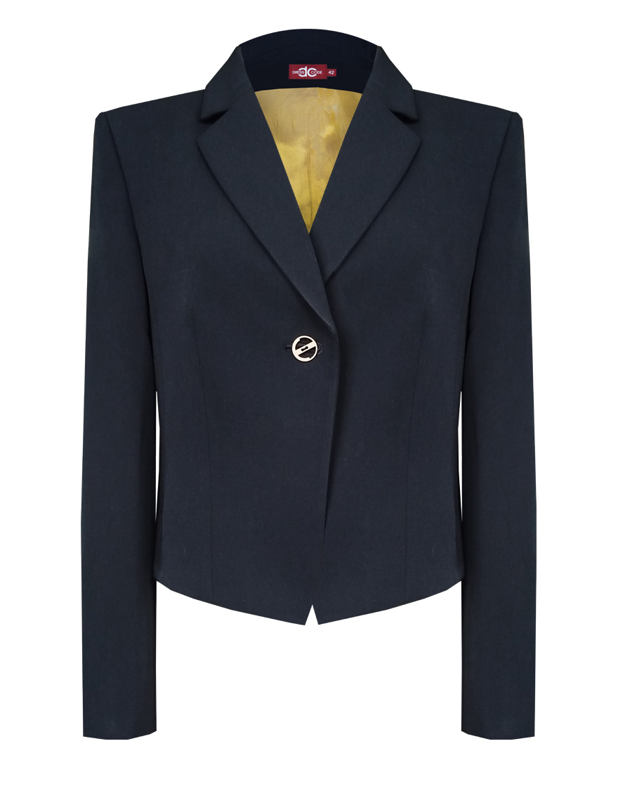 Жакет короткий с золотыми пуговицами