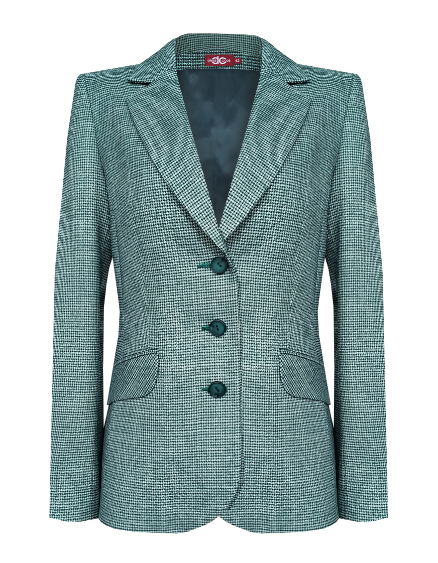 Пиджак в классическом стиле в мелкую клетку
