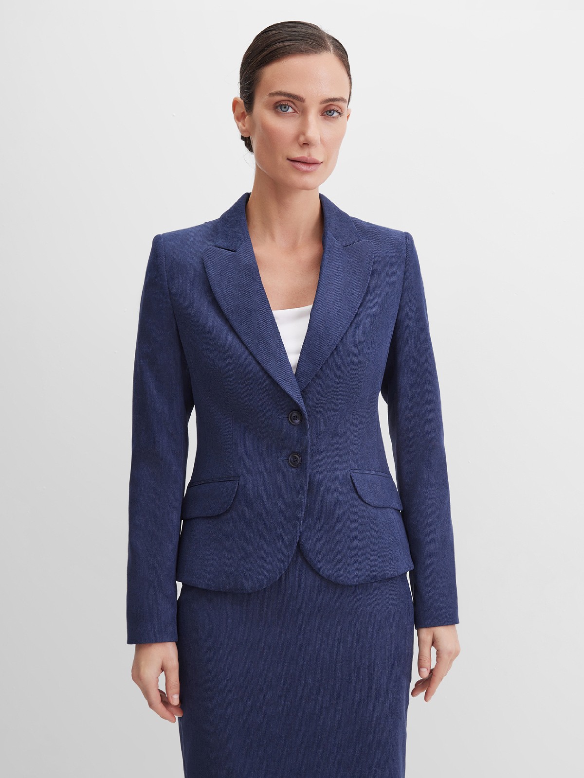 Пиджак из микровельвета в рубчик